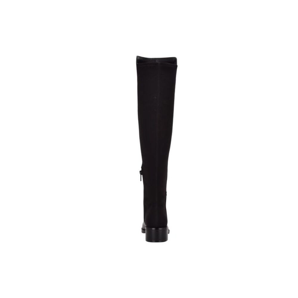 CALVIN KLEIN Womens Black Deedee Toe Block Heel Leather Heeled Boots 5 M - Picture 3 of 4